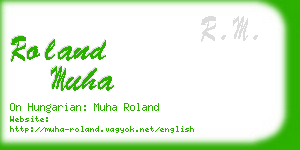 roland muha business card